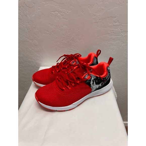 Under‎ Armour Mens Charged Focus Print Running Shoes - Red - 10.5 NWT - Picture 1 of 6